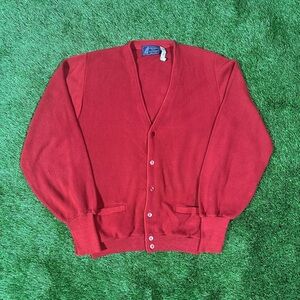 Vintage Peconic Bay Traders Men’s Med Mr. Rodgers Style Cardigan Made In USA